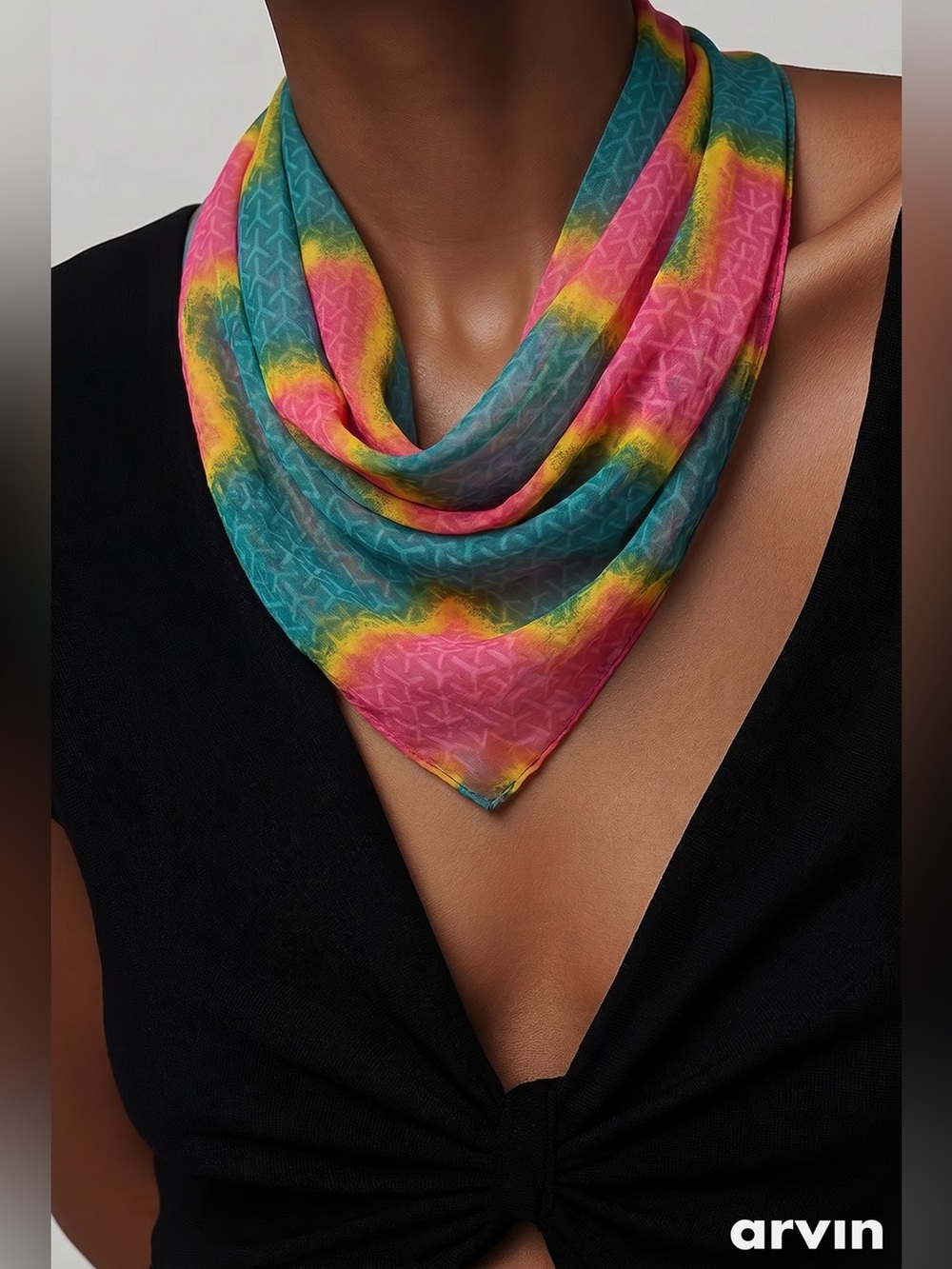 Upcycled sari wrap scarf